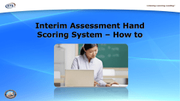 Scoring Interim Assessment Items PowerPoint – Oak Grove SD