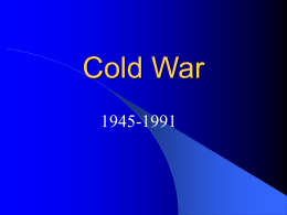 Cold War - Center Unified School District