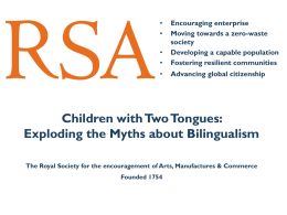 Children with Two Tongues: Exploding the myths about