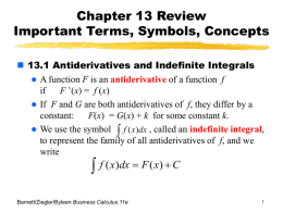 Chapter 6 Review Important Terms, Symbols, and Concepts