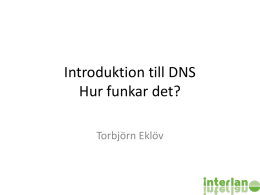 Introduction to the DNS system