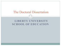 The Doctoral Dissertation