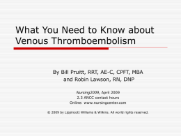 What You Need to Know About Venous Thromboembolism