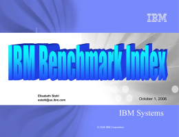 IBM eServer Benchmark Presentation
