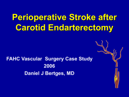 Perioperative Stroke after CEA