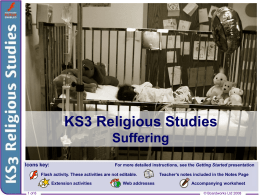 KS3 Religious Studies Suffering