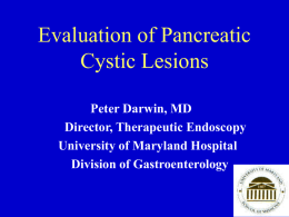 Pancreatic Cancer: The Use of Endosonography