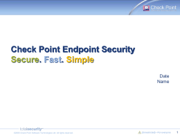 Check Point Endpoint Security R72
