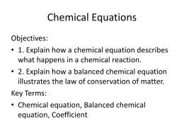 Chemical Equations - Santa Susana High School
