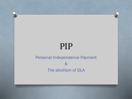 PIP - national association of welfare rights advisers