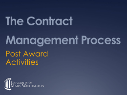 The Contract Management Process