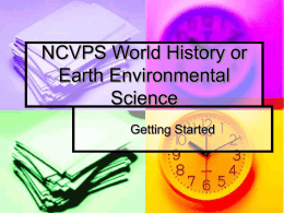 NCVPS World History - Topsail Middle School