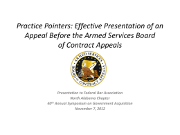 Armed Services Board of Contract Appeals