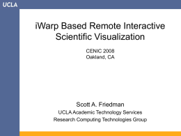 iWarp-Based Remote Interactive Scientific Visualization