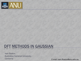 DFT Methods in Gaussian