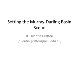 Setting the Murray-Darling Basin Scene