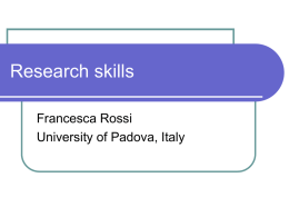 Research skills - Australian National University