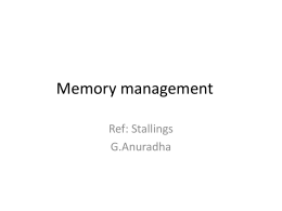 Memory management - anuradhasrinivas