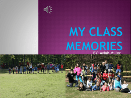 MY CLASS MEMORIES - Mount Bethel Elementary School