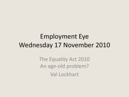 Employment Eye Wednesday 18 November 2010
