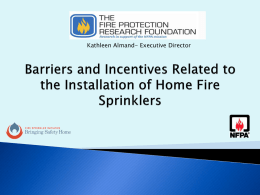 Residential Fire Sprinklers and Water Conservation