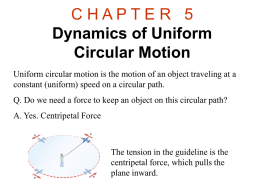 C H A P T E R 5 Dynamics of Uniform Circular Motion