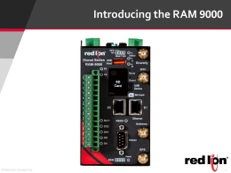 Red Lion RAM-9000 Parner Briefing