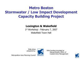 Metro Boston Stormwater / Low Impact Development Capacity