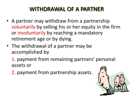 WITHDRAWAL OF A PARTNER