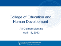 College of Education and Human Development