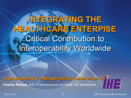 Interoperability Workshop - E