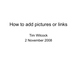 How to add pictures or links