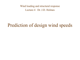 Prediction of design wind speeds