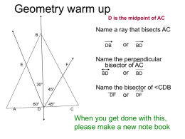 Geometry warm up