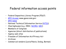 Federal information access points
