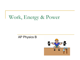 Work, Energy & Power - Licking Heights School District