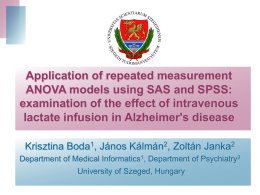 Application of repeated measurement ANOVA models using …