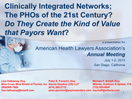 Clinically Integrated Networks