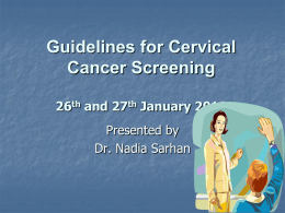 Cervical cancer screening - Family Practice Residency