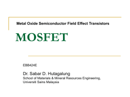 MOSFET - Universiti Sains Malaysia