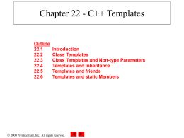 Chapter 12 - Templates
