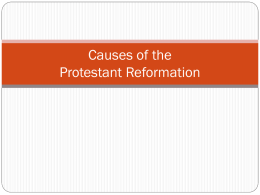 Causes of the Protestant Reformation