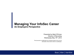 Managing Your InfoSec Career