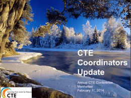 CTE Coordinators Update