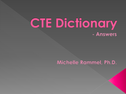 CTE Dictionary