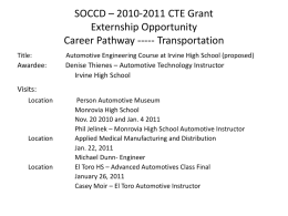 SOCCD – 2010-2011 CTE Grant Externship Opportunity