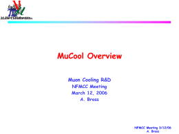 MuCool Status and Plans - International Muon Ionization