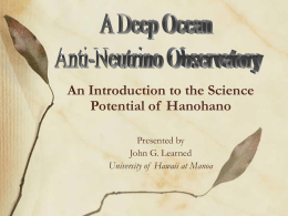 A Deep Ocean Anti-Neutrino Observatory