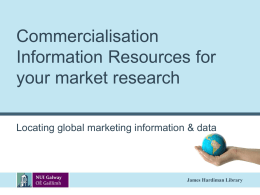 Locating market research information & data