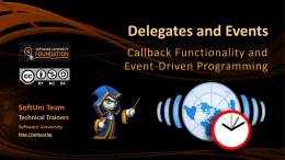Delegates and Events
